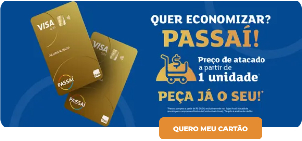 Quer economizar? Passaí. Preço de atacado a partir de 1 unidade. Peça já o seu