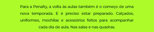 Clique aqui e volte às aulas com Penalty